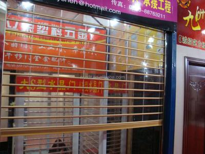 China Transparent PC Rolling Rolling Door / Transparent Rolling Shutter / Mall Rolling Door for sale