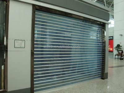 China Polycarbonate PC Rolling Door Rolling PC Roll Up Rolling Market Full View Door for sale