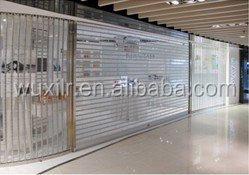 China Transparent PC Rolling Rolling Door / PC Roll Up Door / Mall Rolling Door for sale