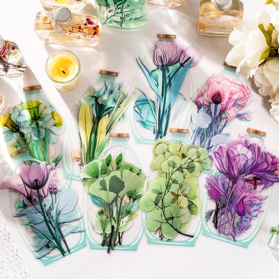 China 10Pcs/Bag Flower Plant Series Flower Plant Sticker Decorative Album Decorative Planner Sticker 10Pcs/Bag Stationery Sticker for sale