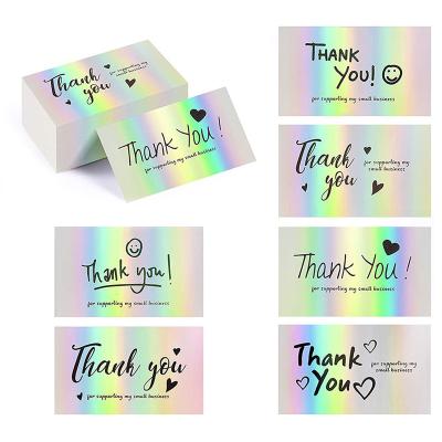 China paper & Cardboard Wholesales Hot Custom Holographic Wedding Thank You Cards With Logo for sale