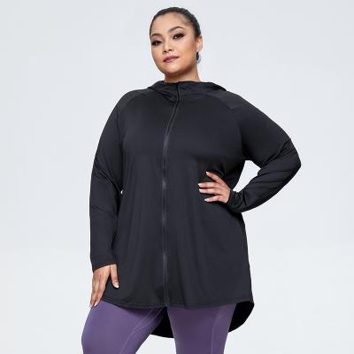 China Breathable Fitness Plus Size Jacket Womens Long Sleeve Sports Top Yoga Clothes for sale