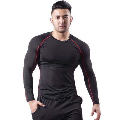 China Latest Anti-Wrinkle Designs For Men's Fitness T-shirt Factory Custom OEM Men's Long Sleeve T-Shirts for sale