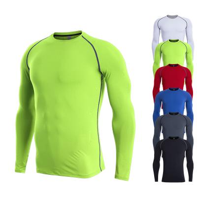 China Anti-Wrinkle Mens Long Sleeves Fitness Tights Sports Shaping Active Stretch Shirt Mens Wear Gym Sports Top for sale