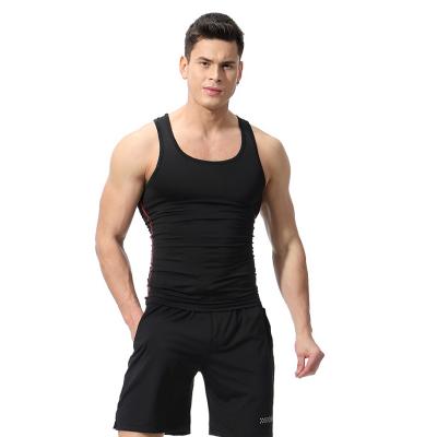 China Hot Selling QUICK DRY Male Sports Suits 1/2 Short Pants Men's Gym Fitness Sleeveless Vest And Running Suits for sale