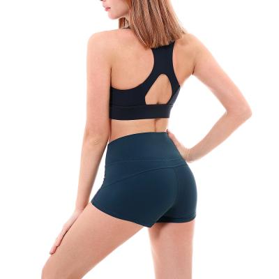 China Women's Sports Breathable Shorts Stretch Slim Running Yoga Shorts High Waist Hip Tights for sale