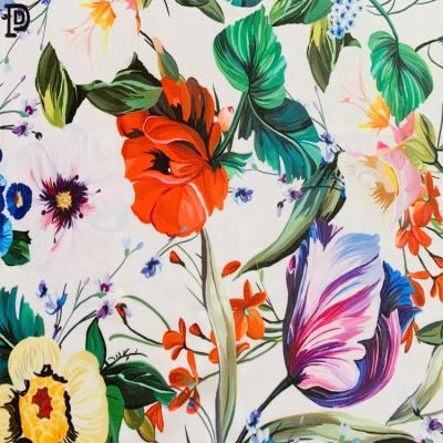 China Beautiful Viable Digital Printed Nylon Spandex Lycra Swimwear Fabric for sale