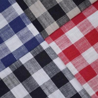 China Linen Fabric #3531# 100% French Viable Cotton Check For Clothing, Wholesale Fabrics Organic High Quality for sale