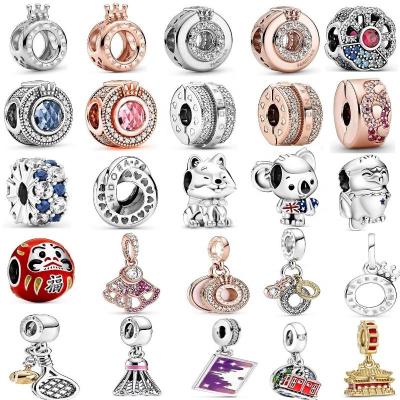 China 1:1 925 Original Punk Silver Kangaroo Koala Charm Beads Collection for sale