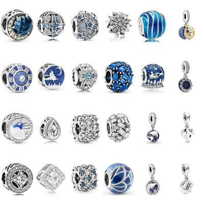 China Hot Fashion Kailis S925 Blue Series Air Balloon Snowflake Charm Star Moon Beads Water Drop Zircon String Decoration for sale