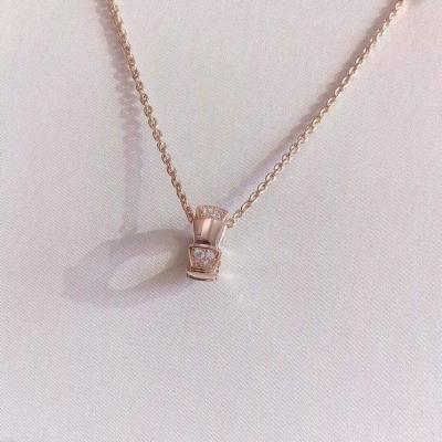 China Couple Style Snake Bone White Fritilaria Necklace Red Agate With Diamond Rose Gold Pendant Cold Wind Send Girlfriend for sale