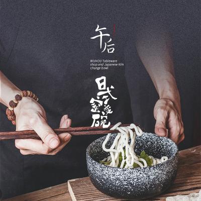 China Wholesale Wholesale Household Beef Noodle Soup Bowl Japanese Style Rice Bowl Instant Noodle Bowl Viable Retro Ceramic Tableware Cutlery for sale