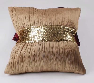 China Sustainable Wholesale Sequin Pillow Cover Decorative Checked Pillow Cover for sale