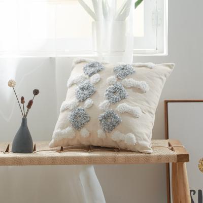 China Viable wholesale moroccan cotton pillow cover boho tufted cushion cover for home decorative for sale