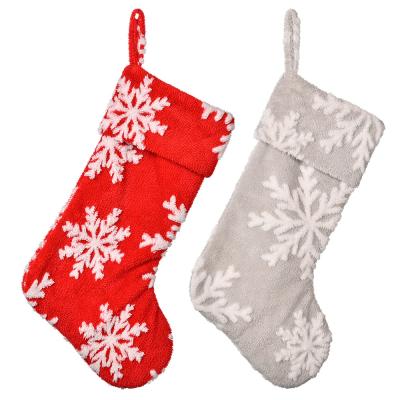 China Chimeras Holiday Decorate Plush Snowflake Christmas Tree Christmas Pendant Stocking For Home Hotel Mall Decoration for sale