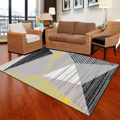 China Wholesale Non-slip Geometric Design Blankets Yellow Living Room for sale