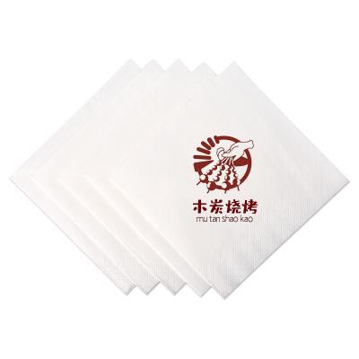 China Double Color Printed Custom Logo Printed Disposable Paper Napkins, Cocktail Napkins, Dinner Napkins for sale