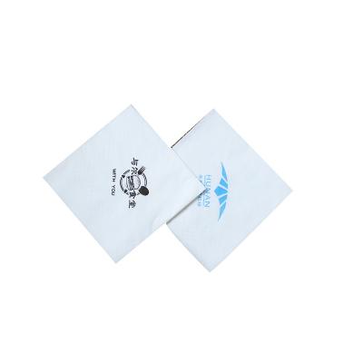 China Custom logo printed/printed tissue white paper napkin hotel restaurant paper cocktail napkin paper for sale