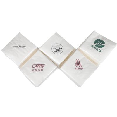 China Double color printed Hamburg coffee and paper tissuehigh quality embossing 23*23 cm blank paper napkins for dinner / bar for sale