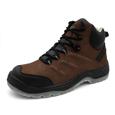 China Heavy Duty Steel Toe Work Boots Brown Pu Leather Boots Industrial for sale