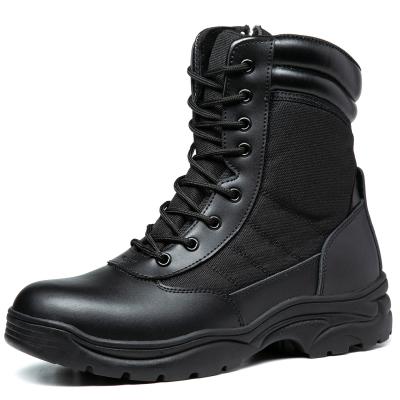 China Black Tactical Safety Shoes Winter Breathable Safety Boots High Top for sale