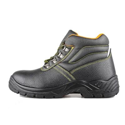 China Steel Toe Genuine Leather Work Shoes Lightweight Steel Plate Safety Shoes Black for sale