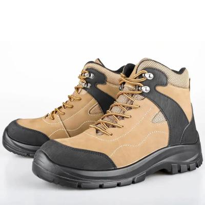 China Yellow Steel Toe Cap Work Shoes CE Mens Nubuck Boots For Winter for sale