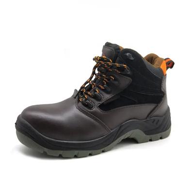 China Mensen Steel Toe Safety Boots Anti-static Waterdicht Lederen Werkschoenen Zwart Te koop