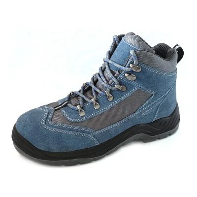 China S1P Industrial Steel Toe Shoes Anti Impact Puncture Resistant Work Boots Blue for sale