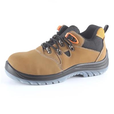 China Nubuck Leather Construction Safety Shoes Yellow With Steel Toe And Tpu Outsole for sale