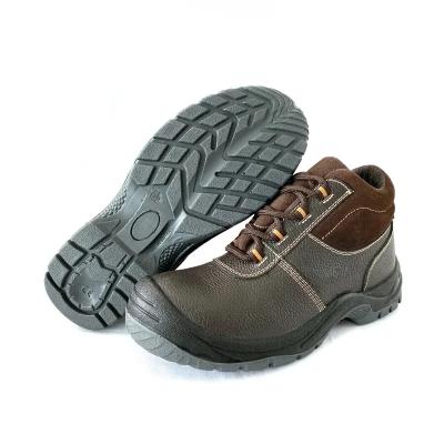 China Black Steel Toe Work Safety Shoes Unisex Leather Steel Toe Shoes ESD for sale