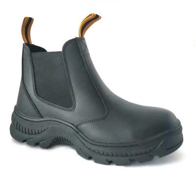 China No Lace Chelsea Safety Shoes Unisex Slip On Steel Toe Work Boots For Engineers for sale