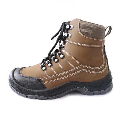 China Heavy Duty Security Work Boots Brown Mens Waterproof Non Slip Shoes for sale