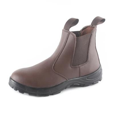 China Smooth Leather Chelsea Safety Shoes  S3 Waterproof Slip Resistant Steel Toe Boots for sale