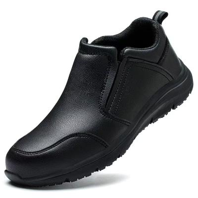 Chine Chaussures de sécurité confortables et durables, noires, résistantes au glissement, chaussures de cuisinier anti-ponture à vendre