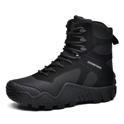 China Breathable Tactical Boots Mid Top Special Forces Hiking Boots Large Size for sale