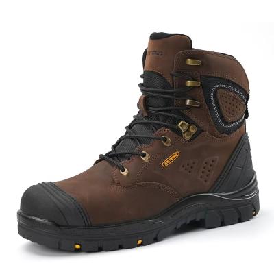 China Non-slip Hiking Work Safety Boots With Steel Toe And Mesh Lining Material for sale