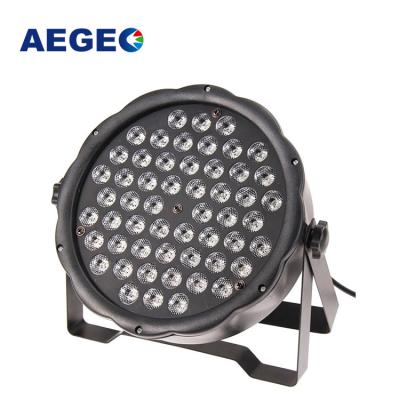 China Cheap RGB Color Mixing Effect 54 LED Stage Lights DMX RGBW Led Par 54 Plastic Flat Light for sale