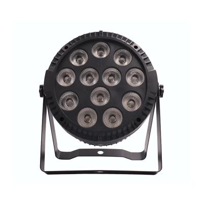 China Hot Selling RGBW Color Effect DJ Mix Lighting 12x10w DMX512 Par RGBW 4in1 LED Slim Plastic Flat Light for sale