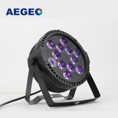 China RGBW New Color Effect Mixing Event Lighting 12x10w DMX512 Plastic Par RGBW 4IN1 LED Par Light for sale