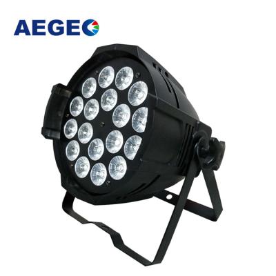 China RGBW color beam mixing effect Aegeo led par 18pcs 10 watt rgbw 4in1 stage lighting indoor led par stage light for sale