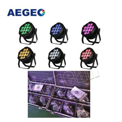 China RGBWA UV Color Effect Mix Wedding Lighting 12x15w rgbwa 12x15w rgbwa dmx IR battery power wireless flat waterproof outdoor led light for sale