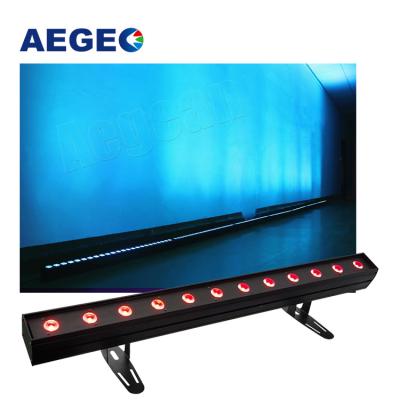 China Theme park 12x15w rgbwa 6in1 UV led lights dj dmx dot lghting control linear bar led wall washer for sale