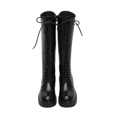 China Good Price PU Fashion Winter Long Boots Womens Shoes Boots With Heel for sale