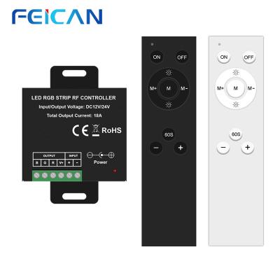 China 2022 FEICAN Hotel LED Factory Dimmer Switch Adjustable Controller for LED Strip Lamp RGB Strip Light RF LED Controller Control for sale