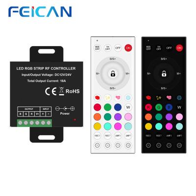 China FEICAN Hotel Factory 2022 New Design LED Controller For Christmas Home Light RGB Strip Light Decoration Strip RF 33key Remote Control for sale