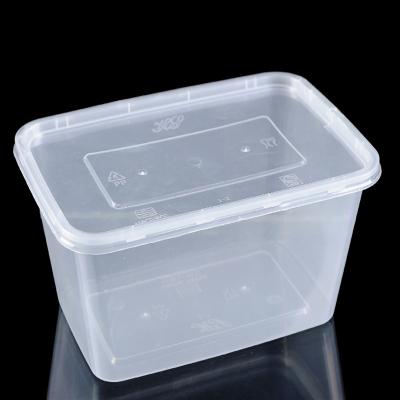 China Recycled transparent disposable plastic lunch box/pp lunch box/pp hard materials packaging plastic snack box for sale