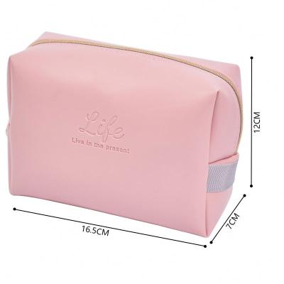 China Large Capacity Faux Leather Make Up Hanging Custom Print Personalized Travel Makeup Toiletry Cosmetic Wash Bag for sale