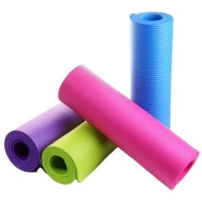 China Wholesale Eco-Friendly NBR Non Slip 10mm Pure Color Yoga Mat for sale