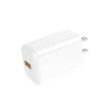 China 2021 new design mobile phone usb c quick charge 3.0 QC wall charger hot mini size 18w fast charger for sale